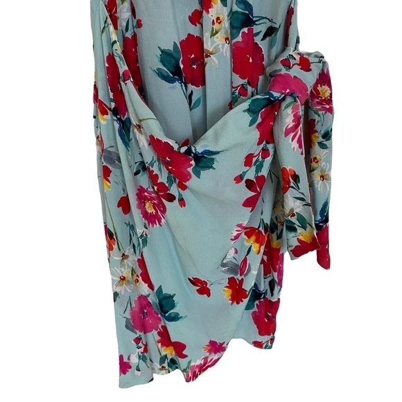 Yumi Kim Island Time Floral Wrap Mini Dress, Size Small - Picture 8 of 12